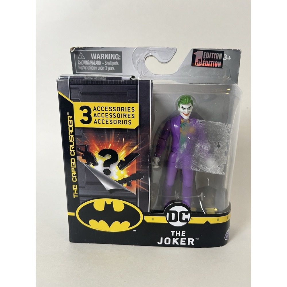 DC‎ Batman Joker 4 Inch Figure Spin Master 2023 NEW Sealed Box Damage